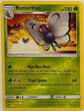 Pokemon TCG Butterfree 3/147 SM - Burning Shadows Rare Reverse Holo