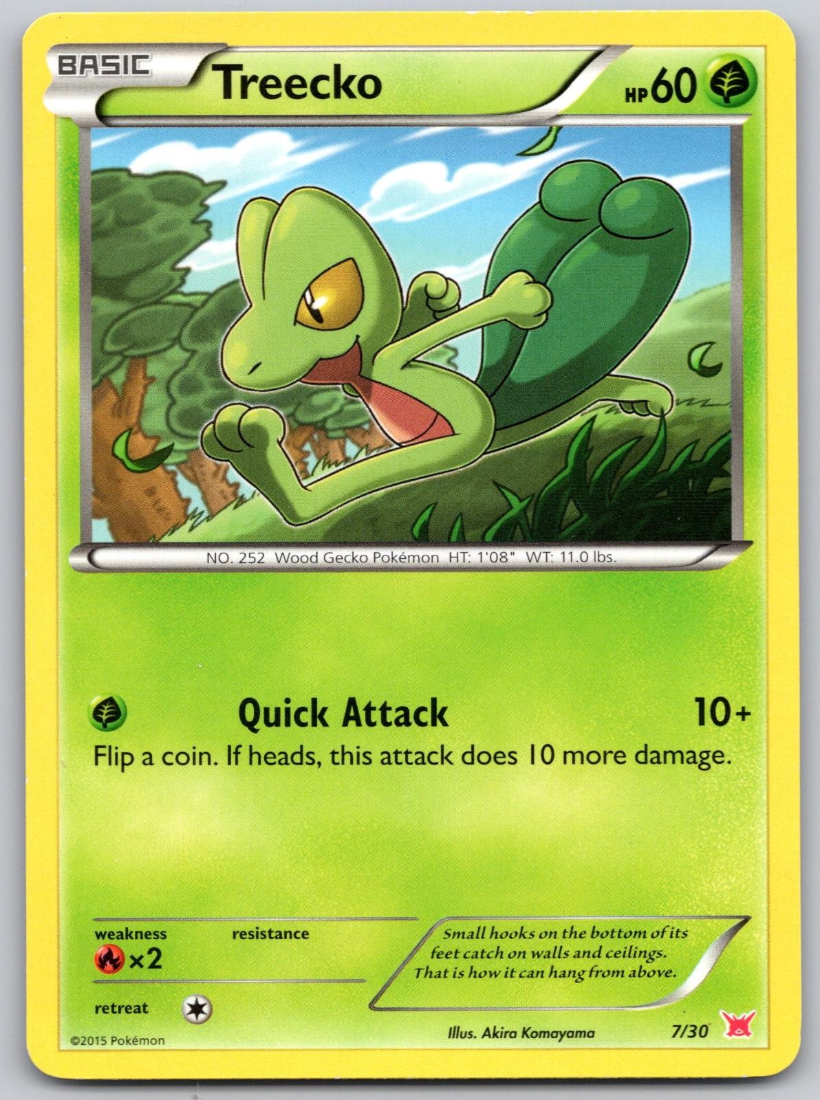 2015 POKEMON TREECKO 7/30 XY TRAINER KIT LATIAS LATIOS NM