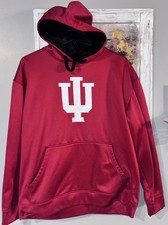 Indiana University Hoosiers IU Trident Crewneck Sweatshirt Hoodie Red Size XL