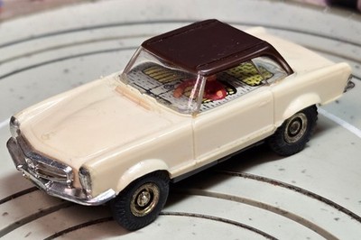 Faller AMS 4851 ~ Mercedes 230 mit Schiebechassis, 60er Jahre Spielzeug #MFB134