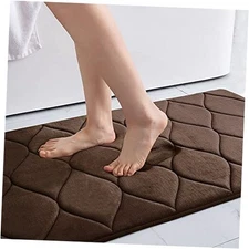  Memory Foam Bathroom Rugs, Ultra Soft & Non-Slip Bath Mat, Water Absorbent 