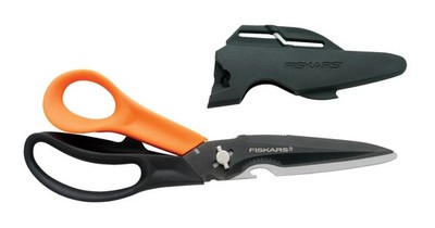 Fiskars Multipurpose Straight Blade Garden Shears, Black and Orange