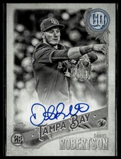2018 Topps Gypsy Queen #GQA-DR Daniel Robertson Autographs Black and White #/50