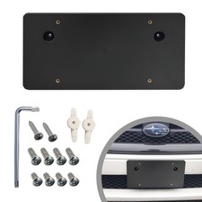 License Plate Mounting Bracket Round Hole Adapter Kit For Subaru - Black