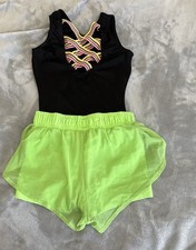 Dance Body Suit and Shorts Girls Size CL 10/12 Dance Costume