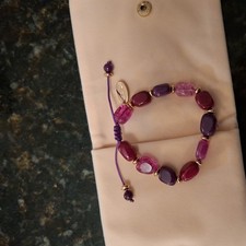 Image of Stylish Lola Rose Purple And Pinks Gemstone Bracelet.