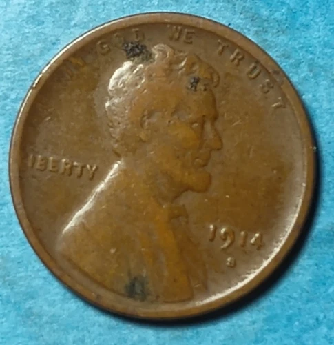 1914S Lincoln Cent / Fine F with Details / Low Shipping