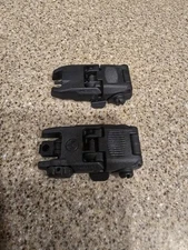 MAGP Flip Up MBUS2 Sights Front & Rear Black Polymer Picatinny Tactical Rifle