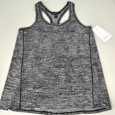 New Athleta Ultimate Scoop Tank Top Womens Size M Black Workout Gym Spacedye