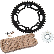 Vortex CKG2133 16/43T Sprocket & 525-112L SX3 gold chain kit 03-06 Honda CBR600R