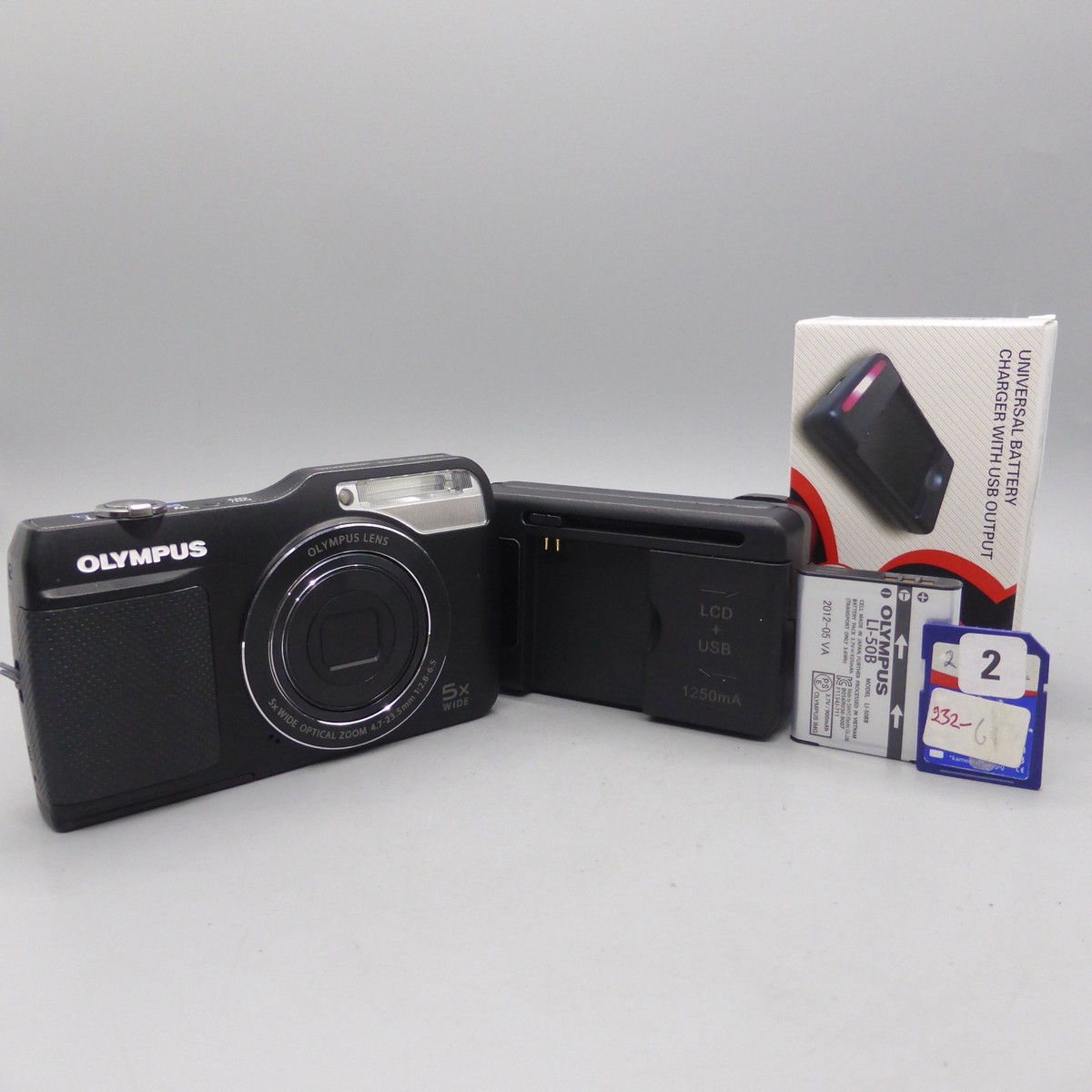 Olympus VG-170 14MP Digital Camera Black With Case And