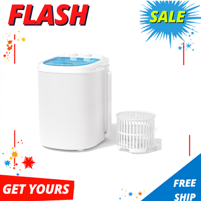 #ad Portable Washing Machine 5.5Lbs Compact Mini Washer 110V Single Tub Laundry Mach $69.29