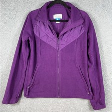 Columbia Youth Girls Size 18/20 Purple Fleece Zip Front Jacket