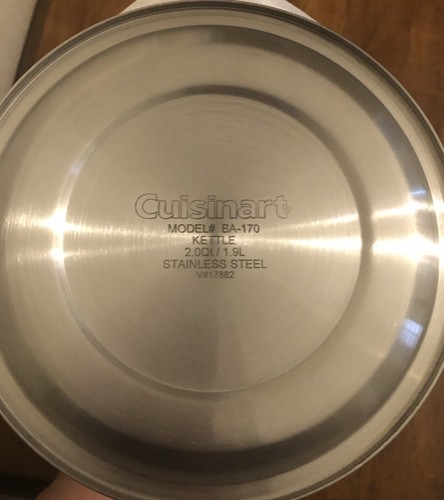 Cuisinart Stainless Whistling Kettle 2 Quart Model BA-170 - Picture 5 of 8