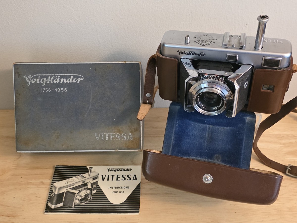 50s Voigtlander Vitessa L 35mm Camera Color Skopar 1:3.5/50 50s Voigtlander Vitessa L 35mm Camera Color Skopar 1:3.5/50