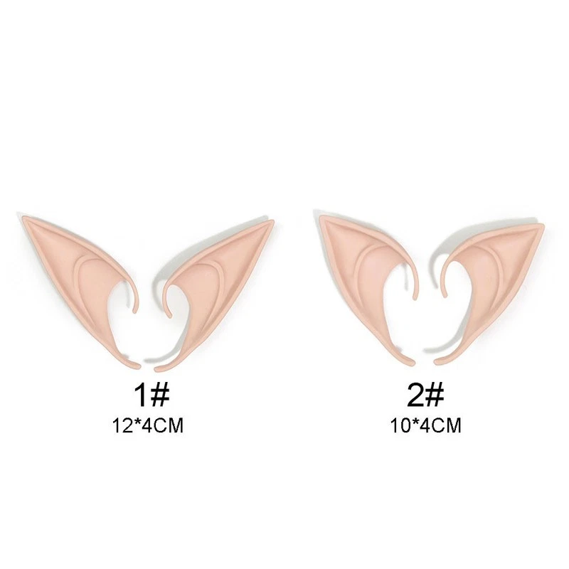 Elf Ears Rubber Latex Prosthetic Tips Angel Pixie Fairy Adult Kid Cosplay UK - Image 2 of 4