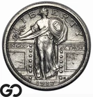 1917 Standing Liberty Quarter, Type 1, Unc+ Full Head