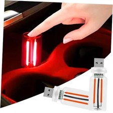 2 PCS Retro Car Lamps,Plug-in USB Car Interior Light,Car USB Light Bulb,USB Red