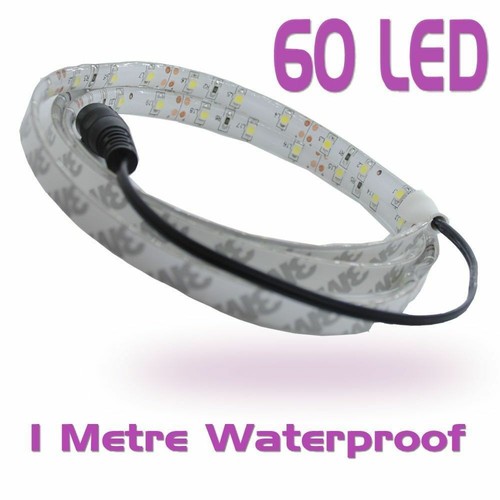 Cinta de tira LED REGULABLE impermeable de 1 metro, controlador LED 100 CM 1M 12V 60 SMD - Imagen 2 de 14