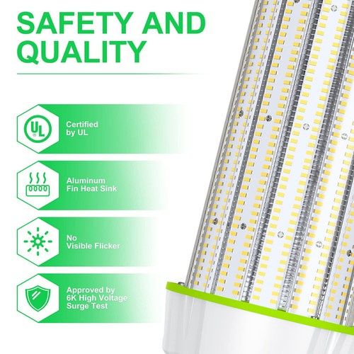 3X 250W Industrial LED Corn Light Bulb UL& DLC Listed E39 Base Replace 1000W HID - Picture 8 of 12
