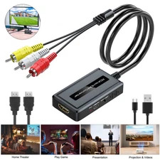 RCA to HDMI Converter with HDMI Cable for N64/Wii/PS2/Xbox 720P/1080P HD TV