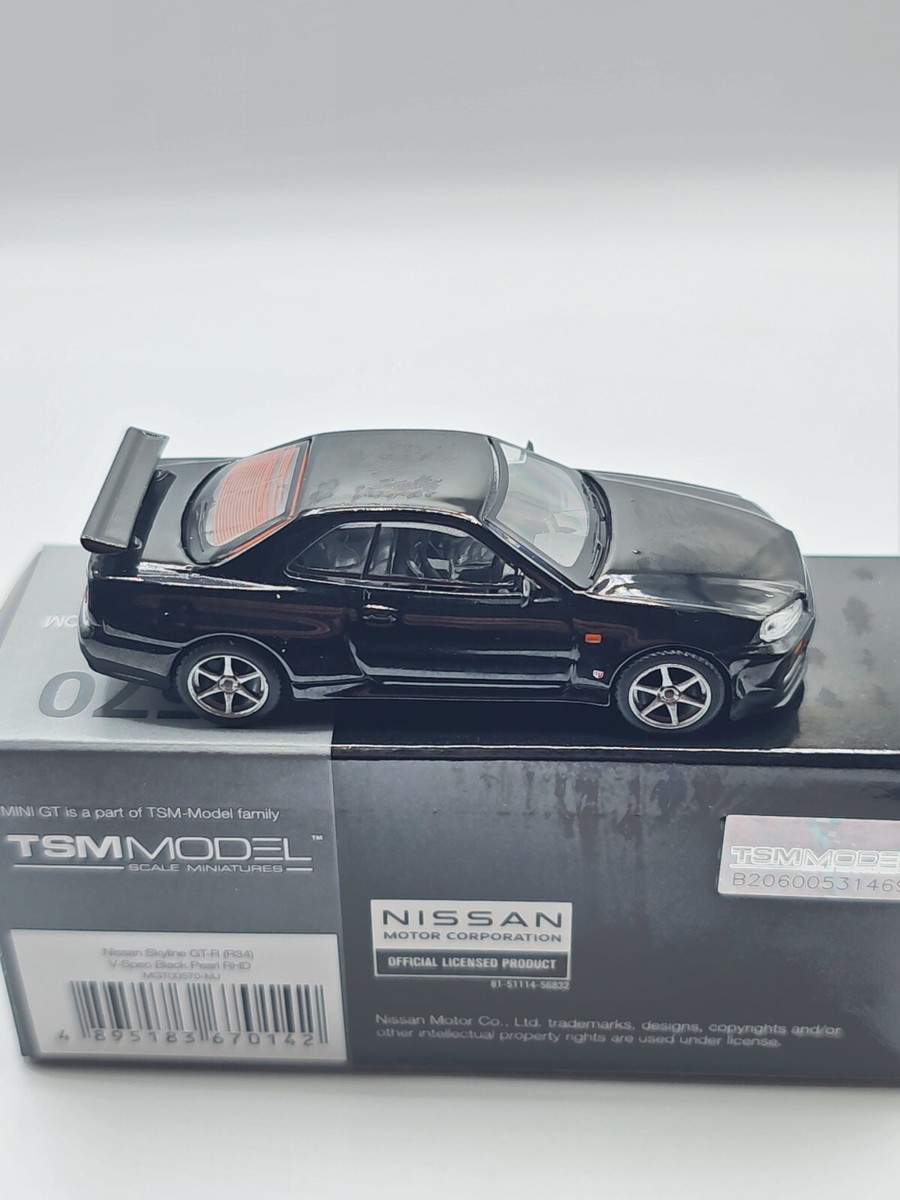 Mini GT 1:64 Nissan Skyline GT-R (R34) V-Spec Black Pearl #570 | eBay