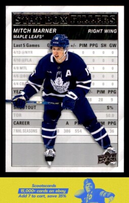 2023-24 Upper Deck Mitch Marner Stat Box Fillers card #SB-7 Toronto Maple Leafs
