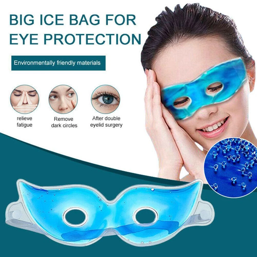 Gel Eye Mask Cold Pack Warm Hot Heat Ice Cool Soothing Eyes Tired