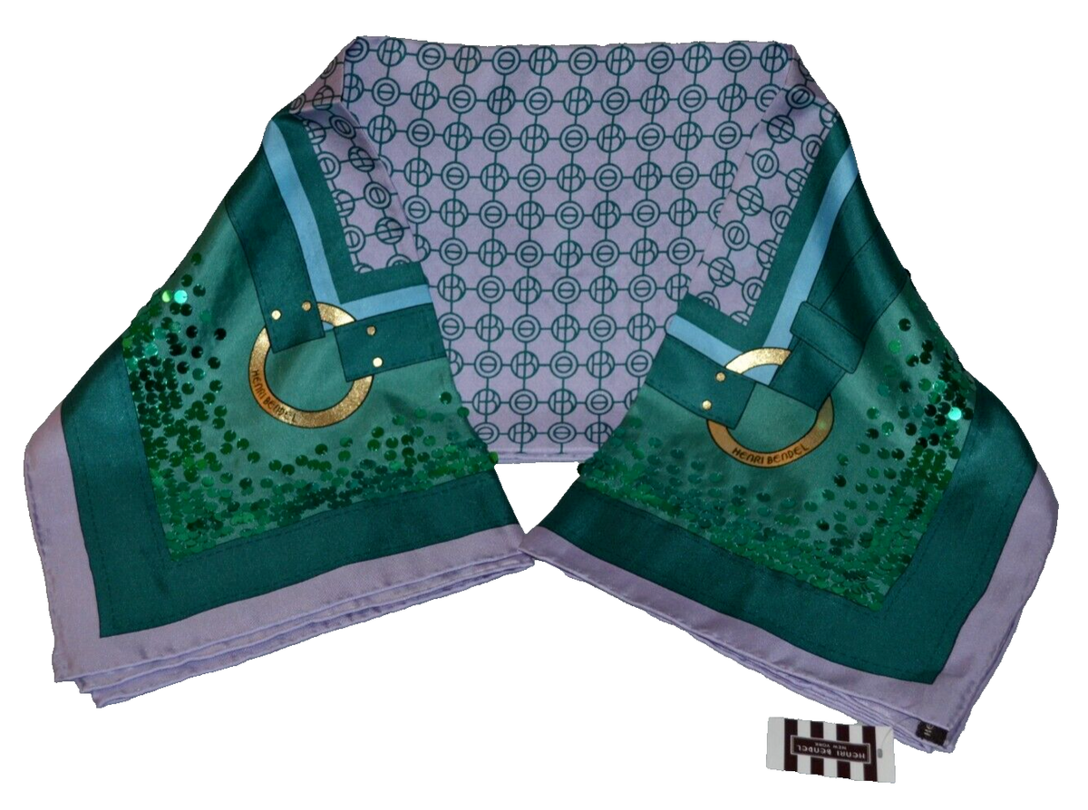 HENRI BENDEL SPRUCE SILK SQUARE SCARF | eBay display picture 3