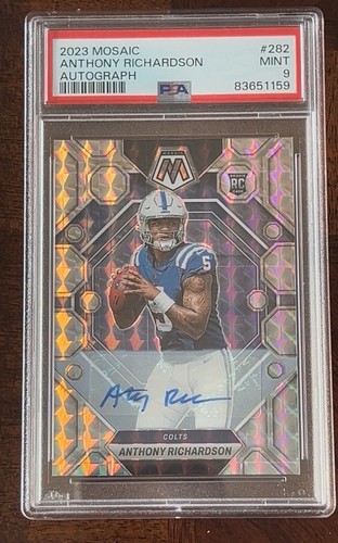 2023 Mosaic Anthony Richardson Prizm Rookie RC Auto #282 PSA9 Mint