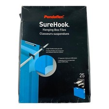 25 Count Pendaflex SureHook Blue Legal Hanging Box File Folders 3" Expansion