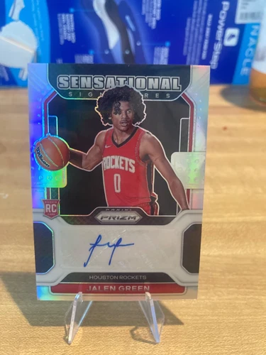 2021-22 Jalen Green Panini Prizm Silver Auto Autograph RC Rookie *Ding Front