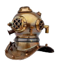Antico casco da immersione nautico US NAVY decorazione casa tavolo mini repli...