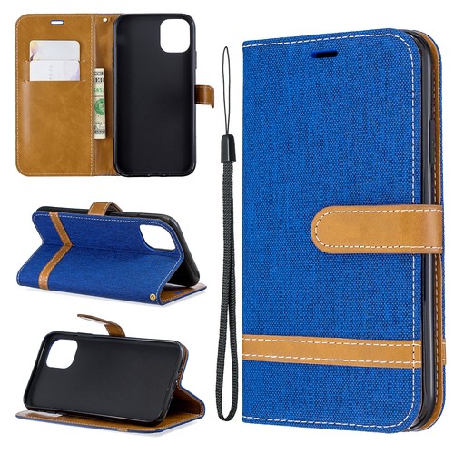 Case For Samsung S25 S24 Ultra S23FE S10 S8 S9 S7 Denim Leather Card Wallet Flip - Picture 13 of 21