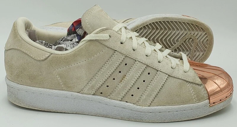 Adidas Superstar Metal Toe Low Suede Trainers Cream 7626006888485 eBay