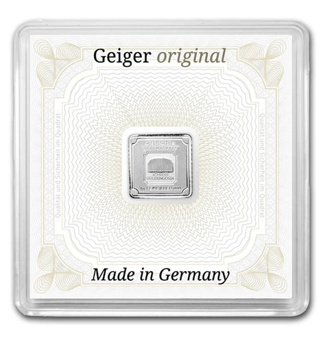 1-Gram Geiger Silver Bar (In Square Assay) 999.9 Fine - Security Feature🔥🔥