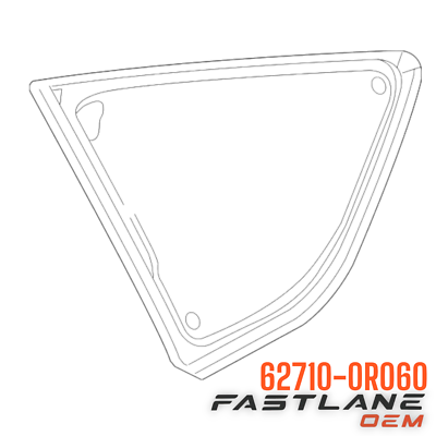 新型RAV4 2013-2018 TOYOTA RAV4 REAR RIGHT QUARTER GLASS NEW OEM 62710-0R060