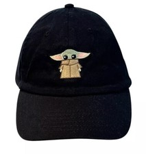 Disney Star Wars Baby Yoda Adult Adjustable Baseball Hat Cap Black NWOT