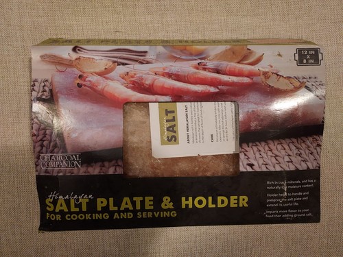 Himalayan salt plate/slab/pink salt and holder set, 12" X 8" X 1.5”