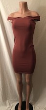 **Elegant Toasted Cherry Wood Style Dress~Size Small**