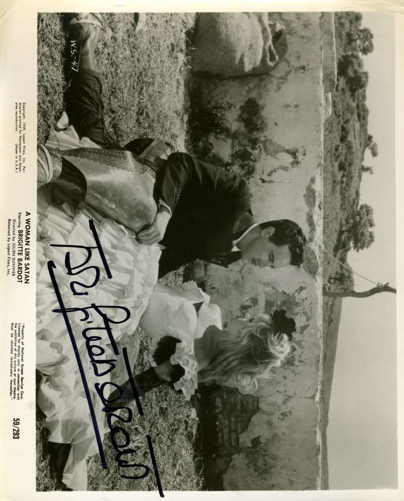 Brigitte Bardot Jsa  Autograph 8x10 Signed Photo Authentic A Woman Like Satan