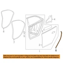2013-2015 Chevrolet Malibu Rear Left Door-Rear Weatherstrip Seal 22871981 OEM