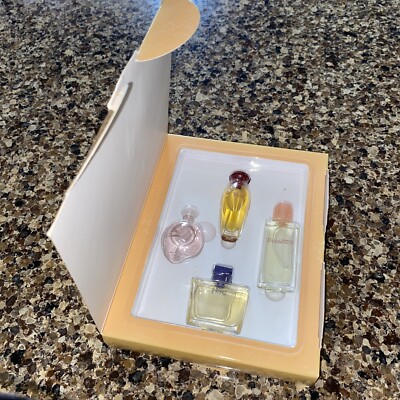YVES ROCHER Fragrance Set, FOUR MINIS W/ BOX .16-.25 OZ New Vintage!