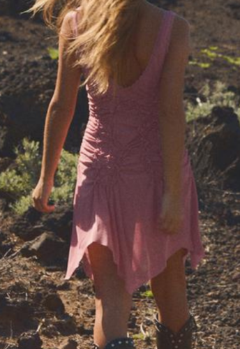 ZARA BNWT 2025. PINK MINI DRESS ASYMMETRIC GATHERED V NECK STRAPS. 1937/306/620 - Picture 9 of 13
