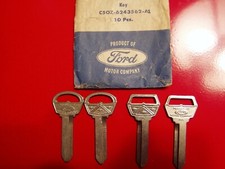 Nos 65 66 67 Ford Fairlane Ranchero Original Key Blank Set Ignition Trunk