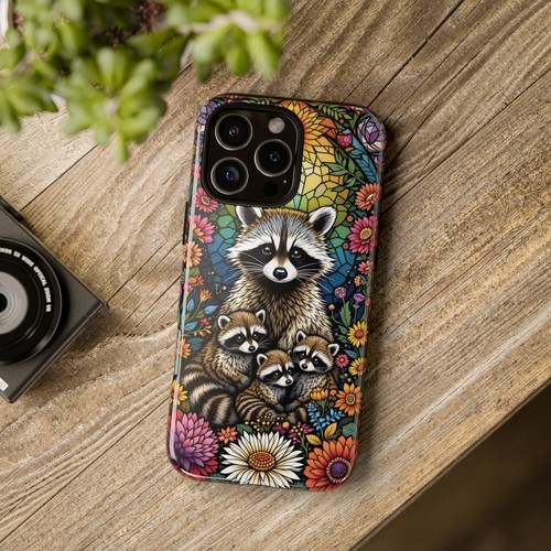 Colorful Raccoon iPhone Case, Tough Cases, Animal Lover Gift, Baby Racoons Cute - Picture 18 of 106