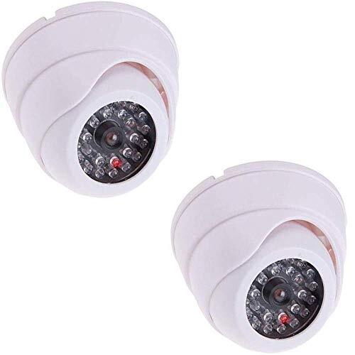 2pcs Dummy Fake Surveillance Security CCTV Dome Camera With LED Blinking Real