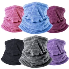 Winter Neck Warmer Gaiter Windproof Fleece Face Mask Scarf for Outdoor Sports