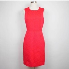 Banana Republic Candy Apple Red Textured Sheath Dress Size 2 Sleeveless