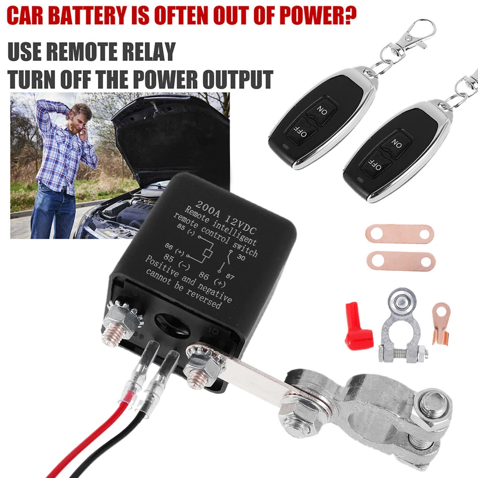 Interruptor aislador de batería de coche desconexión Power Kill Master corte 200A 12VDC Foto 2 de 4